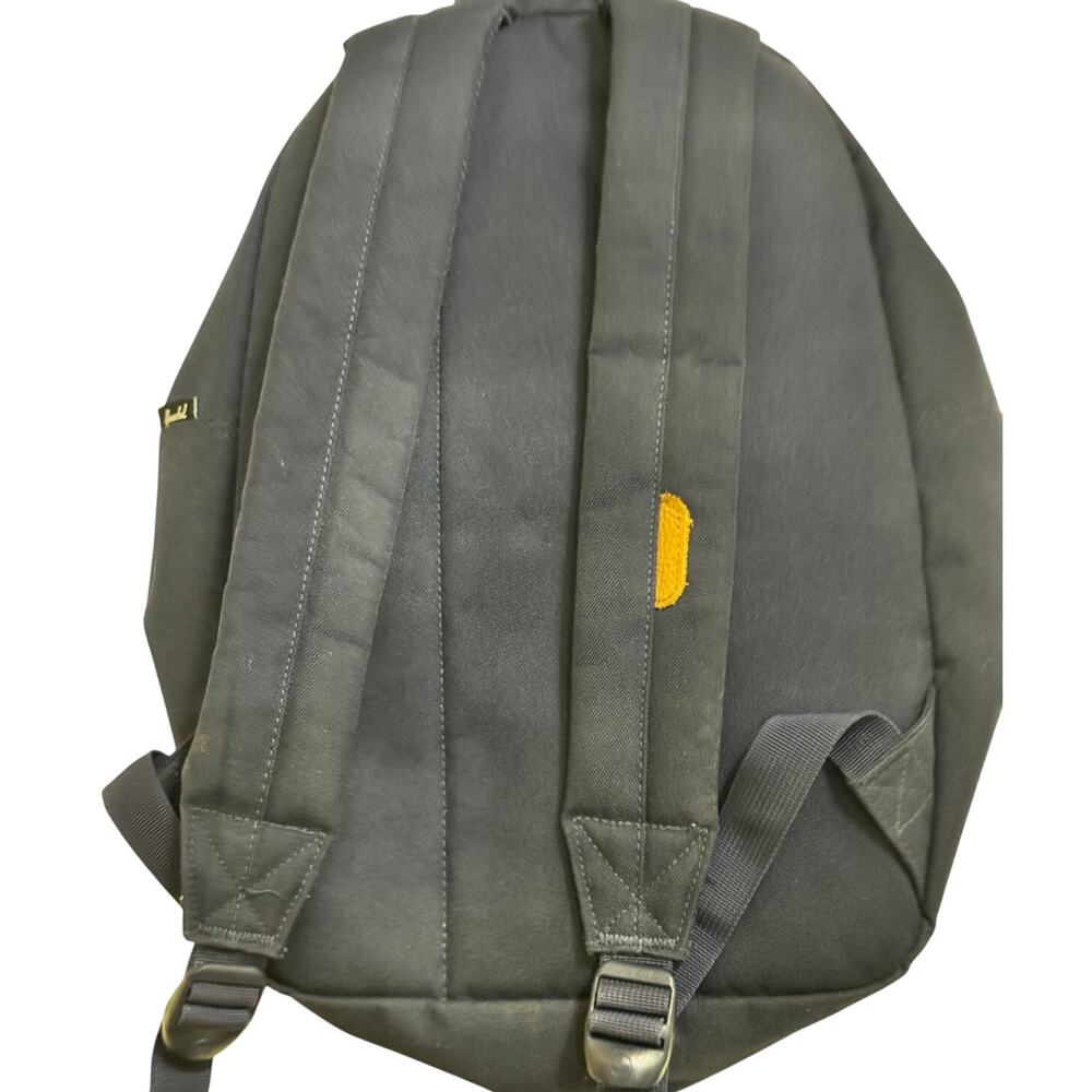 Herschel Supply Co Backpack OS Navy Blue Light Blue Canvas Two Tone Gold Zip - Picture 2 of 9